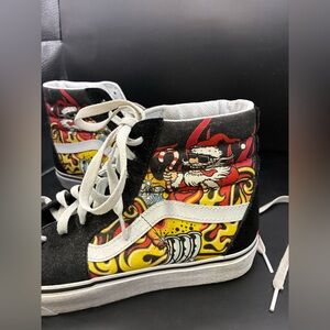 Vans Black and Yellow Graphic High-Tops
